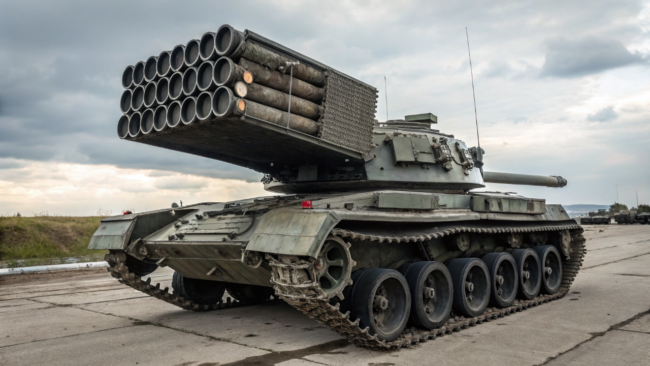 O tanque lançador de foguetes termobáricos que cria 1 onda de calor capaz de vaporizar alvos em uma área de 40 mil metros quadrados