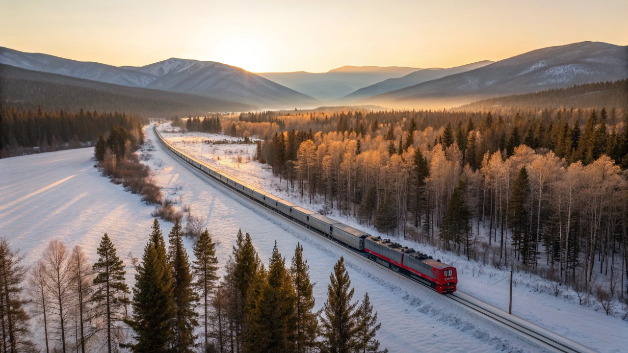 O trem que leva 7 dias para chegar ao destino e atravessa um continente inteiro nos trilhos