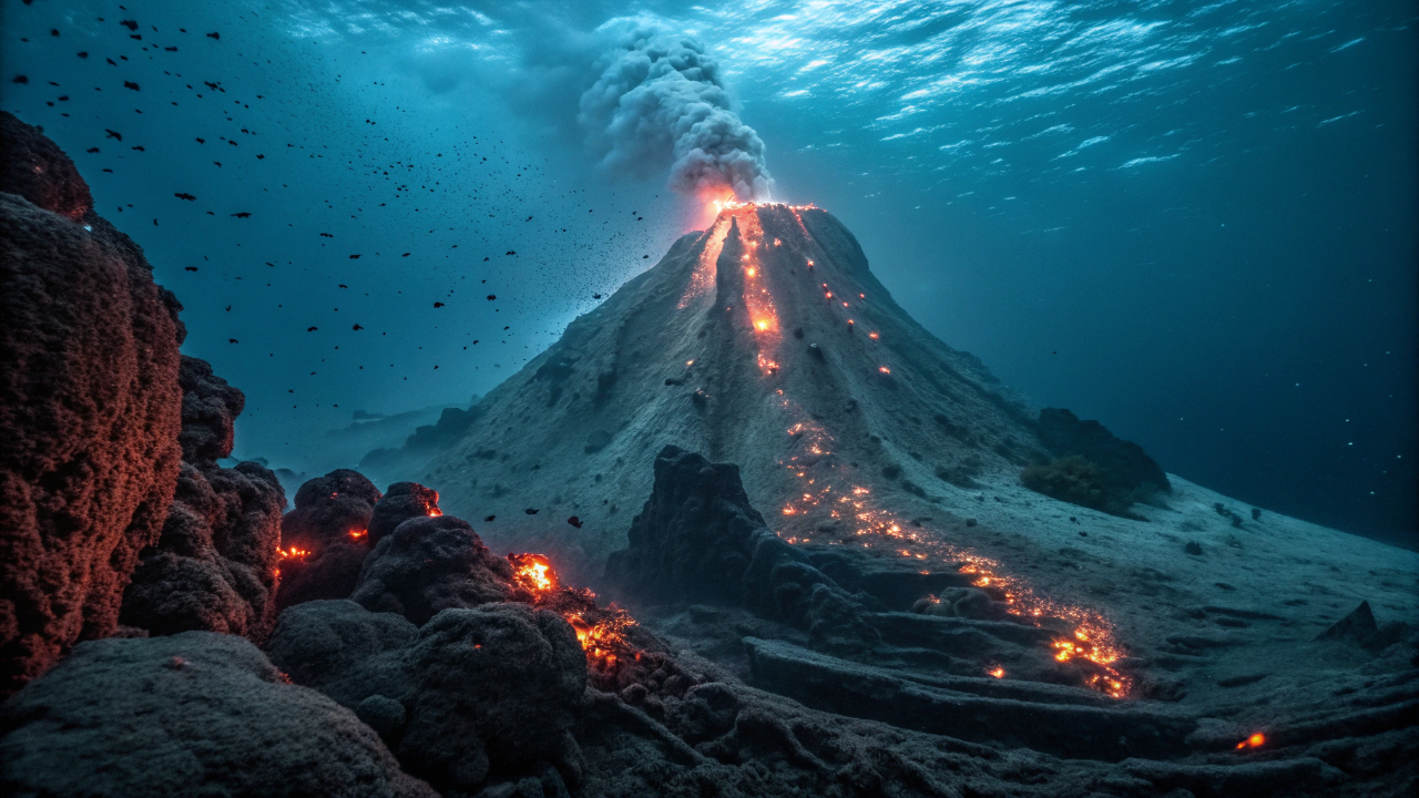 Cerca de 1.000.000 de ovos gigantes são encontrados vivos a chocar num vulcão submarino ativo