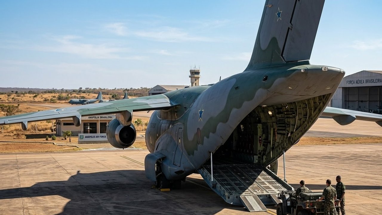 Com capacidade para 26 toneladas e velocidade de 870 km/h, o Embraer KC-390 Millennium é o maior avião militar já desenvolvido na América Latina