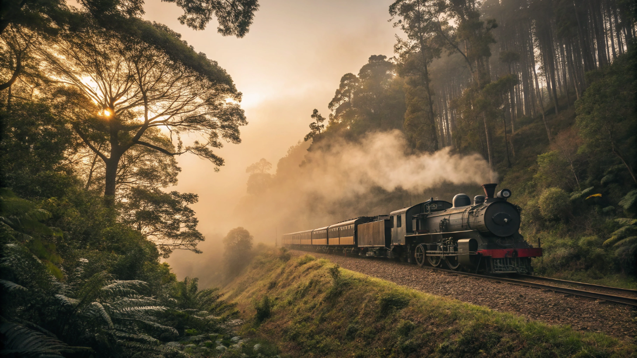 A 48 quilômetros da capital, o trem inglês de 1867 te leva para uma vila coberta por neblina que parou no tempo