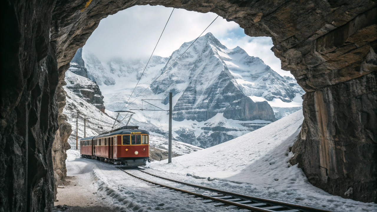 O trem de mais de 100 anos que sobe a 3.454 metros de altura para revelar o "teto" da Europa
