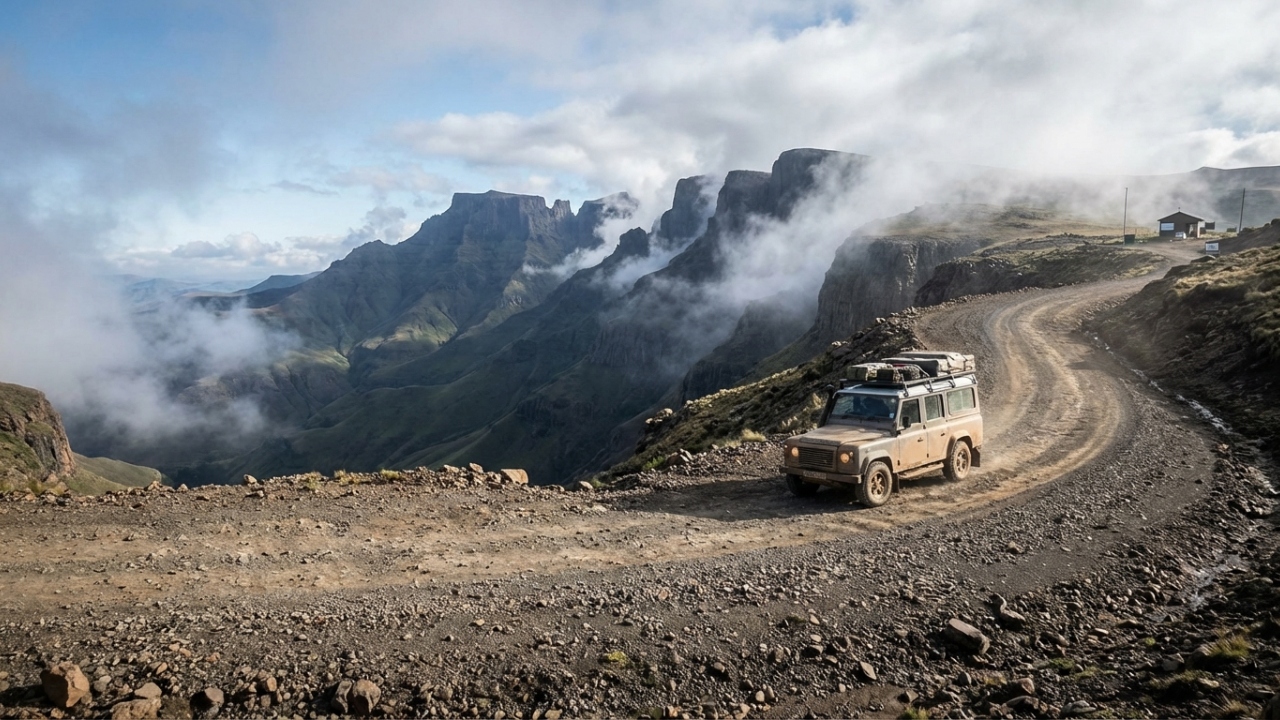 Com subidas que atingem 2.876 metros de altitude e curvas íngremes, a estrada exige veículos 4x4, sendo um dos percursos mais técnicos da África