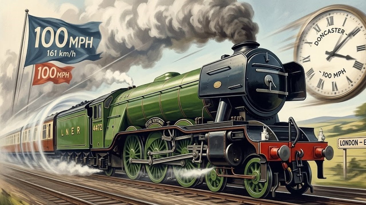 Com recorde de 161 km/h e inaugurada em 1923, a Flying Scotsman tornou-se a locomotiva a vapor mais famosa e veloz de toda a história britânica