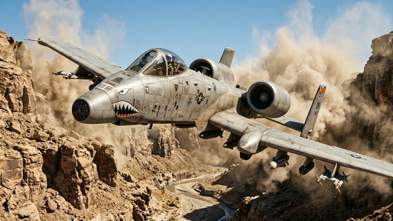 Eles construíram um avião ao redor de um canhão rotativo gigante: o jato blindado de ataque que dispara 3.900 balas por minuto e consegue voltar para a base mesmo com metade da asa destruída