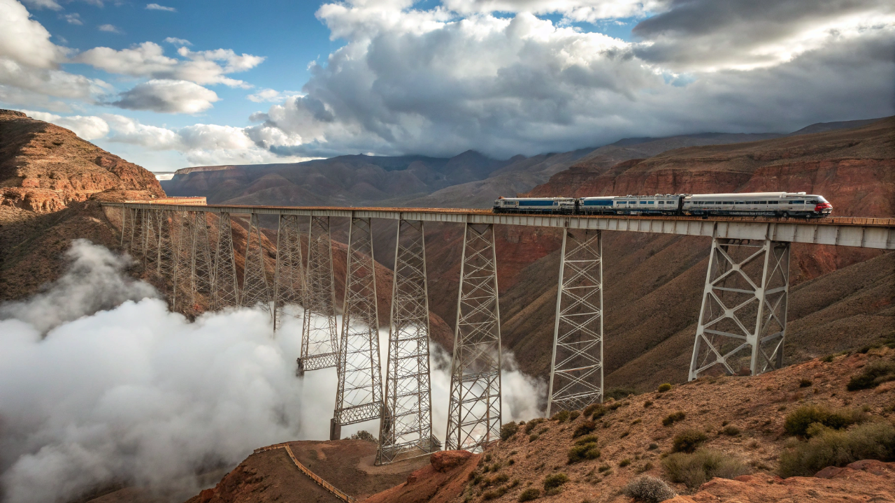 A assustadora ferrovia sul americana de 4220 metros de altura que atravessa 29 pontes de aço e 13 viadutos gigantescos nos picos da Cordilheira dos Andes