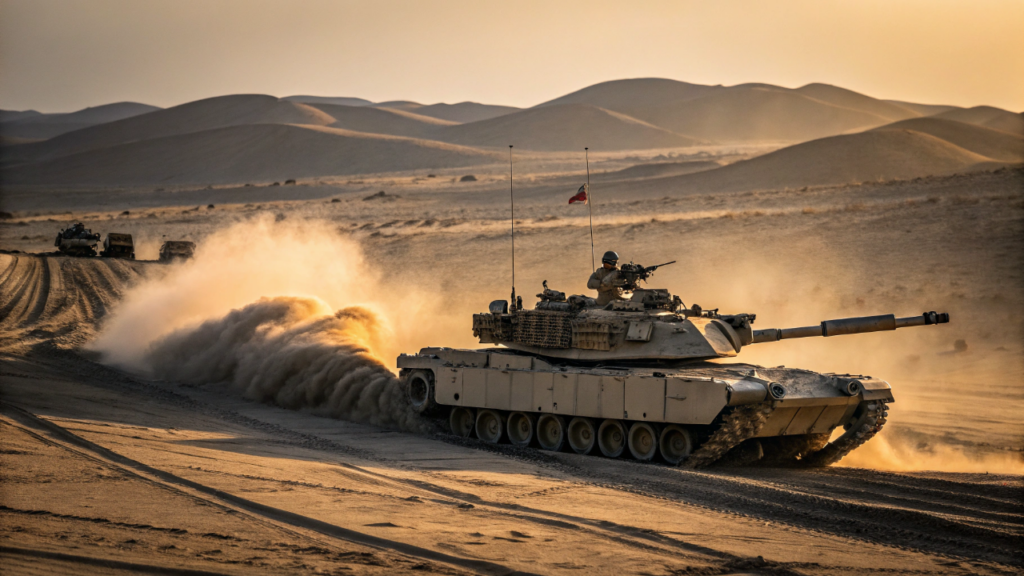 A blindagem do M1 Abrams é tão densa que projéteis inimigos saltam dela sem deixar marca nenhuma por dentro