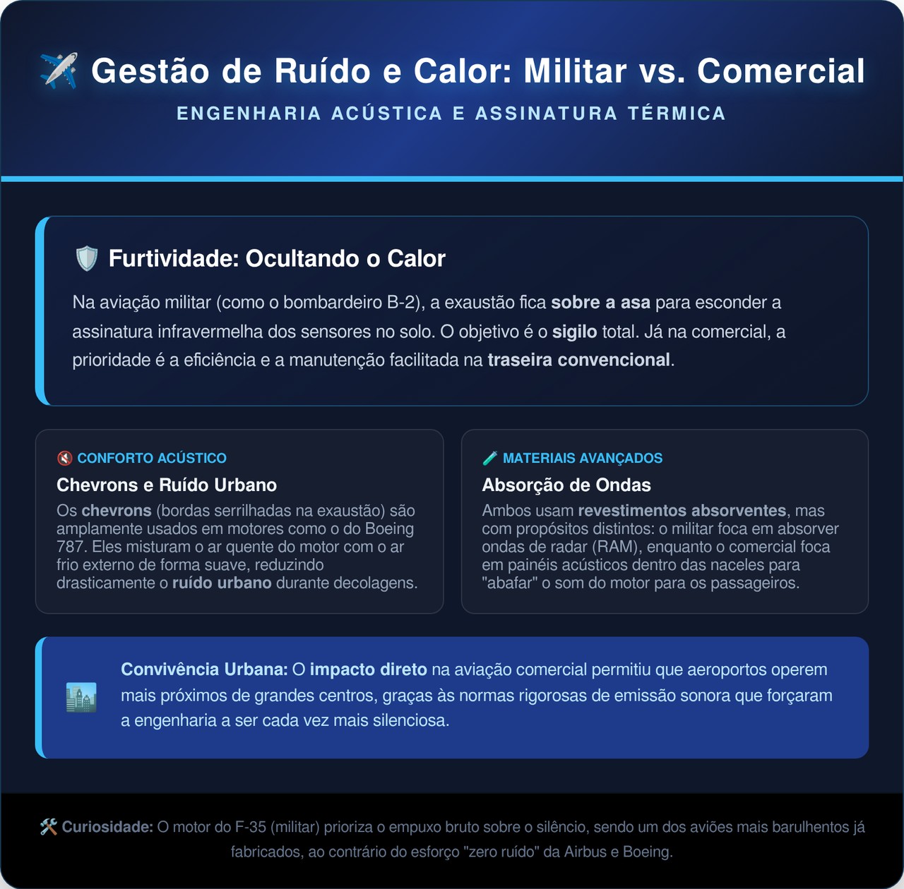 A física por trás do motor de jato silencioso é tão eficiente que você só ouve o avião depois que ele passou