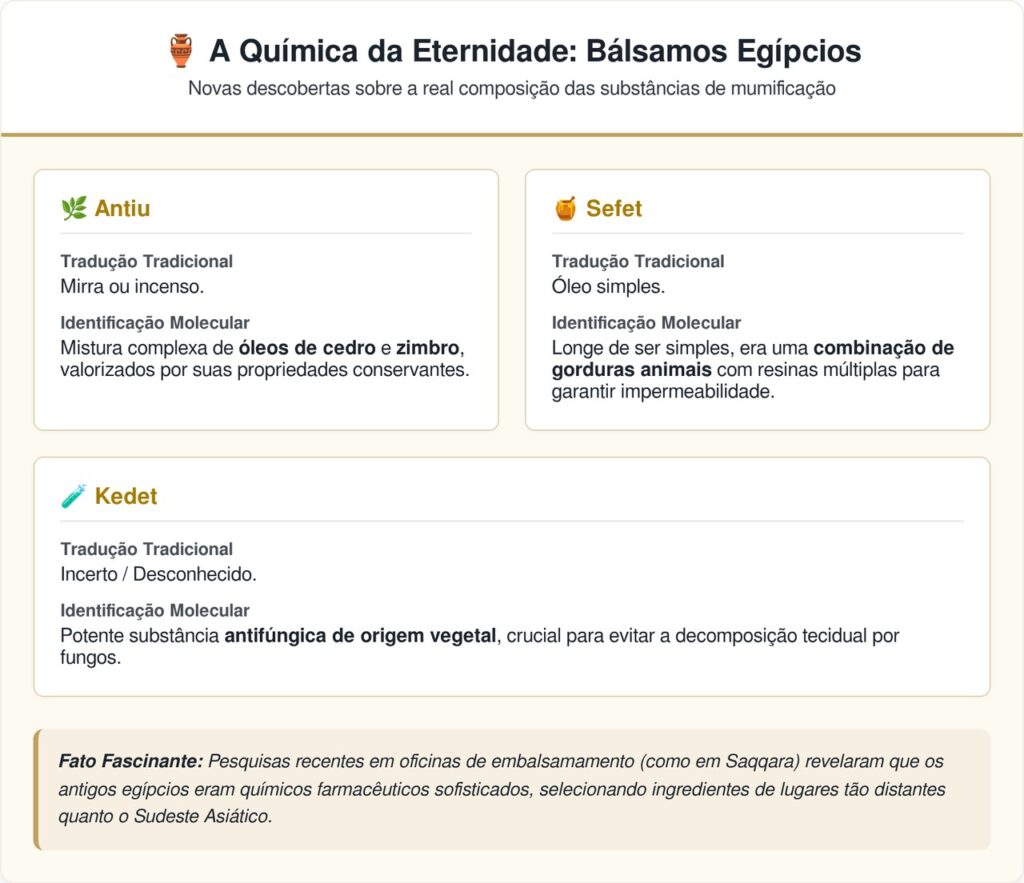 A fórmula química de 2.500 anos que os egípcios usavam para preservar corpos para sempre