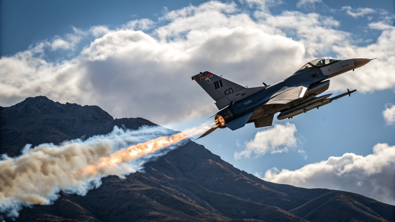 A tecnologia de vanguarda do caça mais popular do mundo: controlado por um joystick lateral, ele não tem manche no meio das pernas e permite que pilotos suportem 9 vezes a força da gravidade