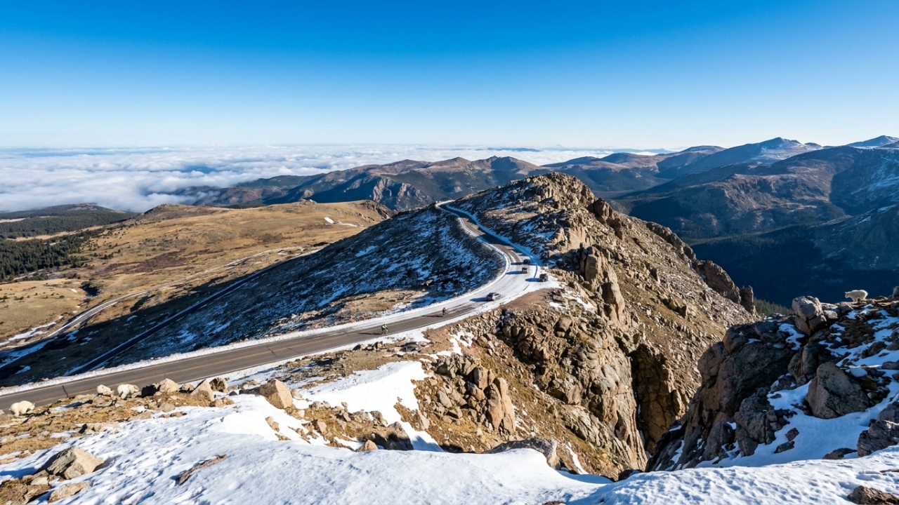 Com 4.310 metros de altura, a estrada pavimentada mais alta da América do Norte surge como um recorde de engenharia extrema