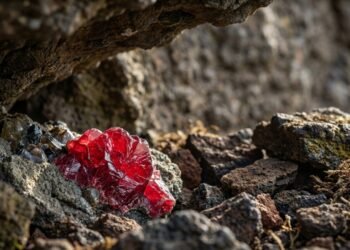 Esqueça o rubi, pois este mineral vermelho-carmim surge como uma joia rara e um perigo de toxicidade letal
