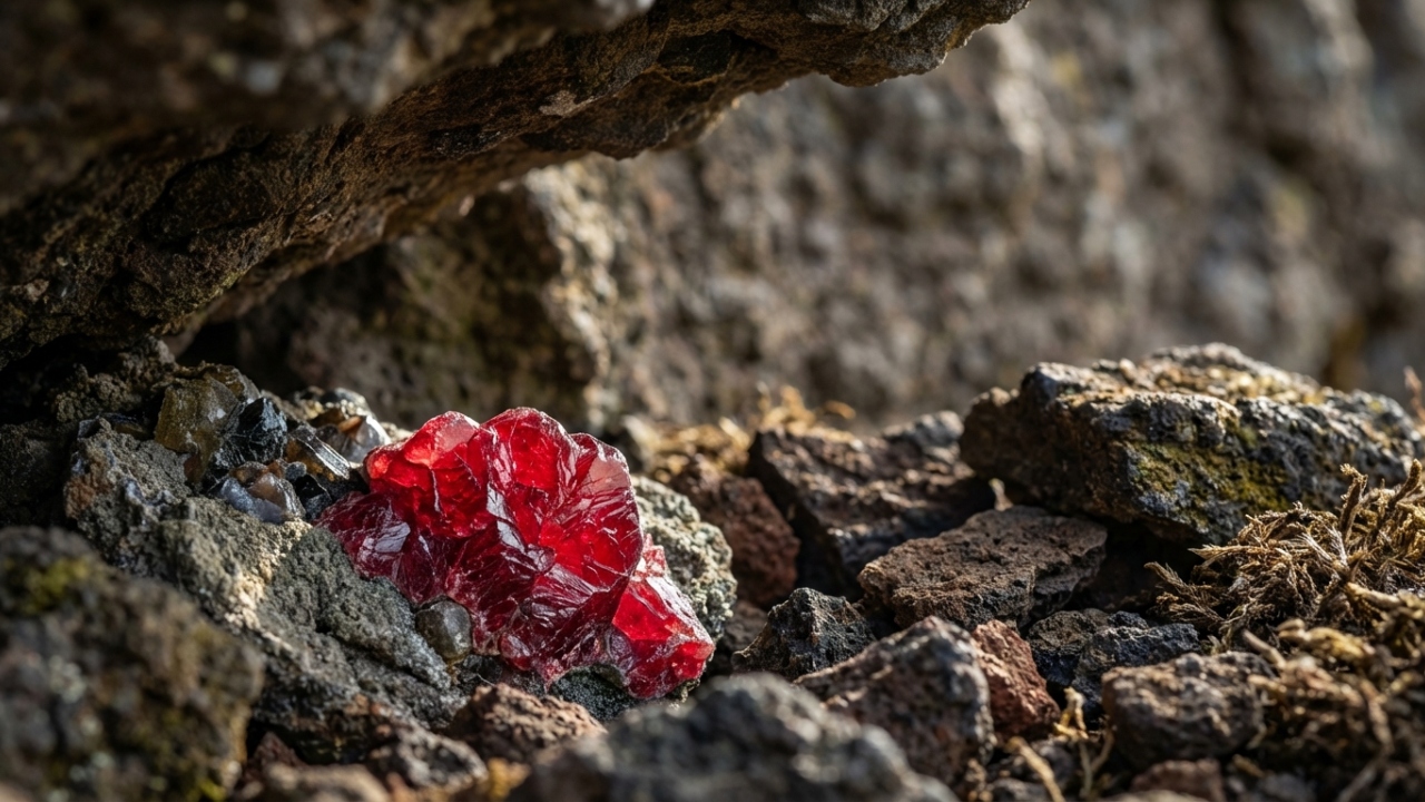 Esqueça o rubi, pois este mineral vermelho-carmim surge como uma joia rara e um perigo de toxicidade letal
