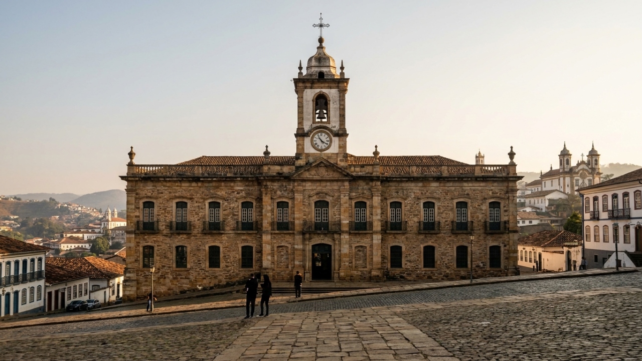 Com paredes de pedra erguidas a partir de 1785, o museu histórico mineiro surge como um marco da engenharia colonial