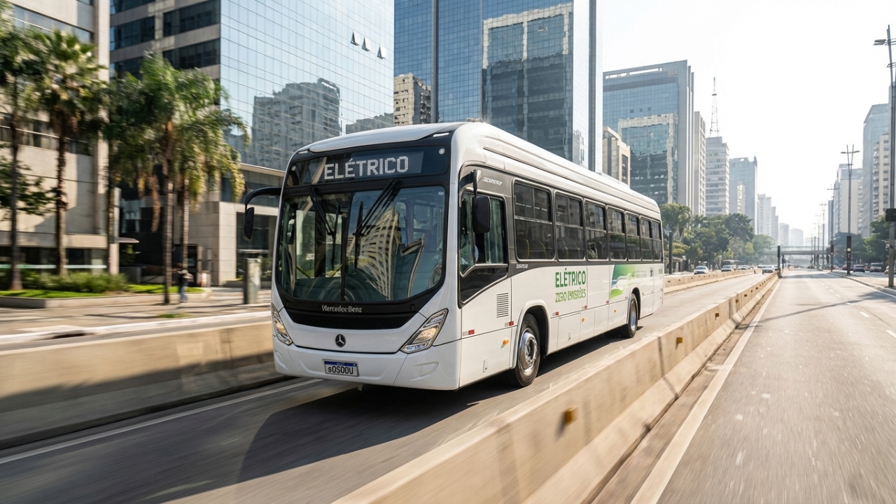 Gigante elétrico de 13 metros circula em silêncio absoluto nas capitais e recarrega suas baterias em apenas três horas durante a madrugada