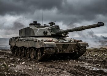 O tanque britânico FV4034 Challenger 2 ostenta uma das blindagens mais resistentes do mundo e precisão letal com seu canhão de 120 mm com alma raiada