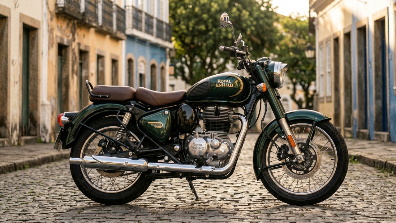 Inspirada no design pós-guerra, a clássica moto de 349 cilindradas atrai motociclistas urbanos ao oferecer mecânica simples e peças muito baratas