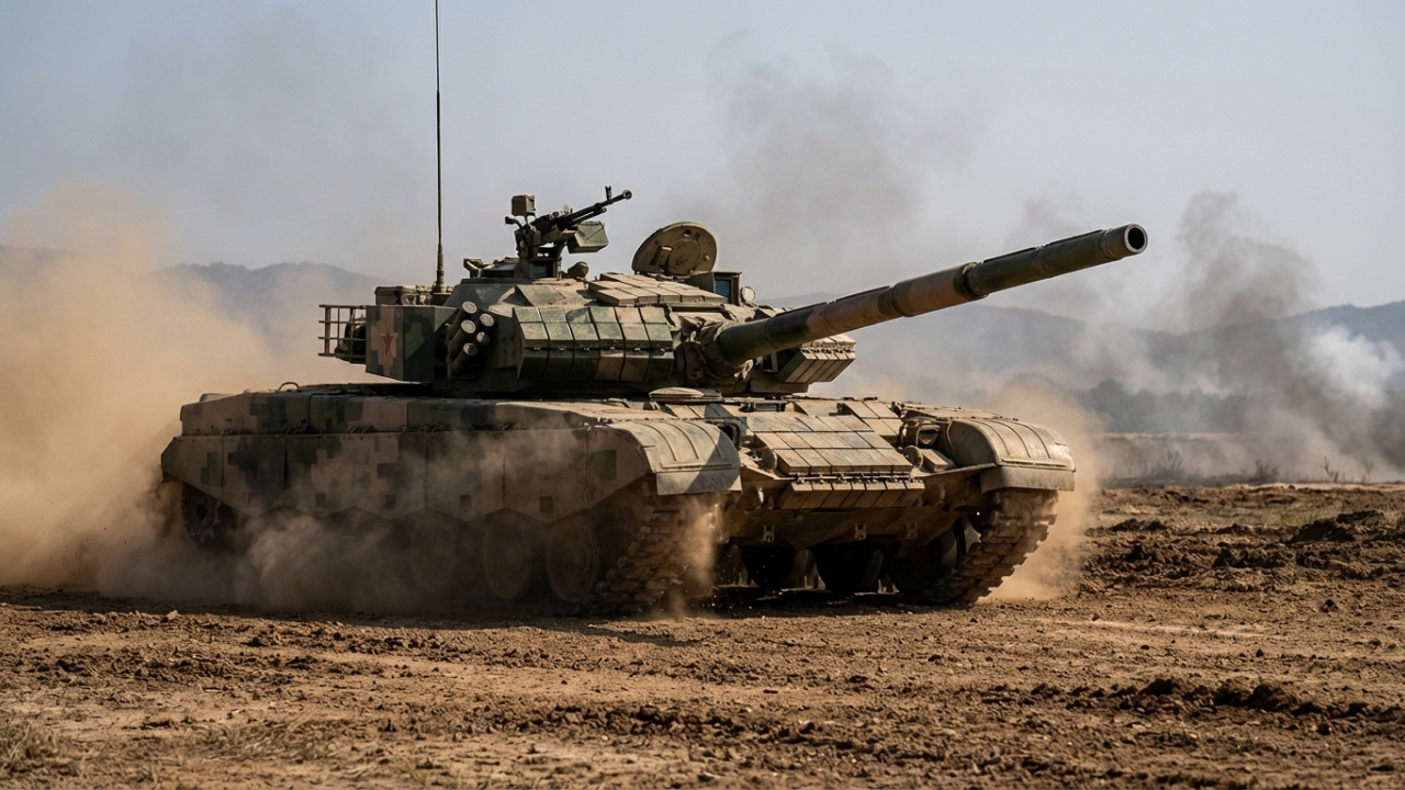 O tanque chinês Type 96 com canhão de 125 mm e carregamento automático representa o salto tecnológico das forças blindadas terrestres da Ásia