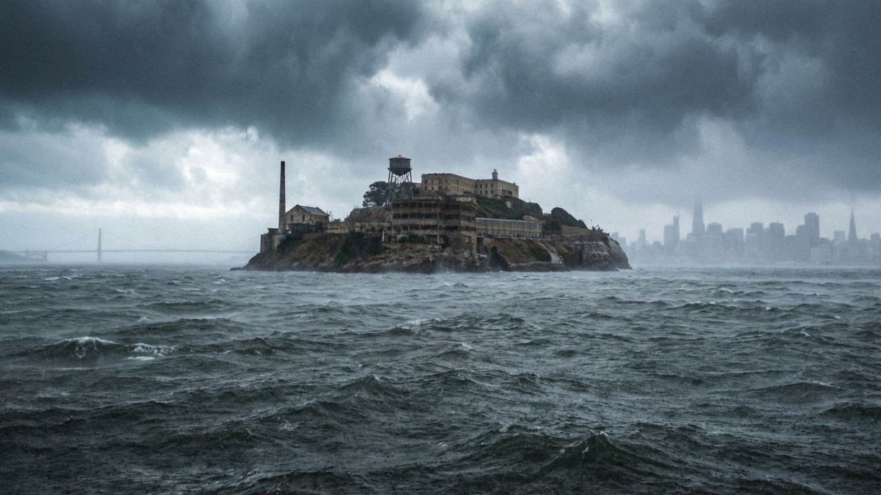 Com águas geladas de 12 graus e correntes fortes, a antiga prisão federal de 1934 foi considerada a mais segura dos EUA por décadas