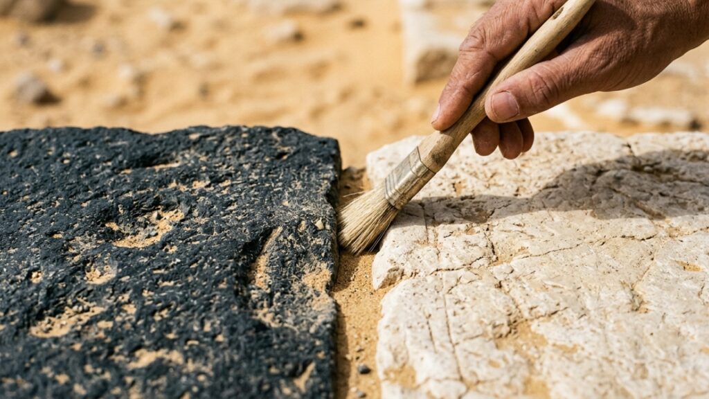 Cientistas descobrem estrada pavimentada de cinco mil anos no deserto do Egito que era utilizada para transportar blocos gigantes de granito destinados à construção de monumentos reais