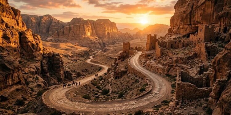 Com mais de 5.000 anos de história, a via no deserto da Jordânia permanece como uma das rotas comerciais e de peregrinação mais antigas e vitais da antiguidade