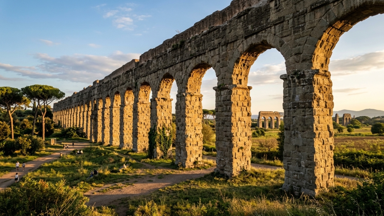 Transportando 190 milhões de litros de água, o aqueduto de pedra que utiliza apenas a gravidade abastecia a cidade de Roma há dois mil anos