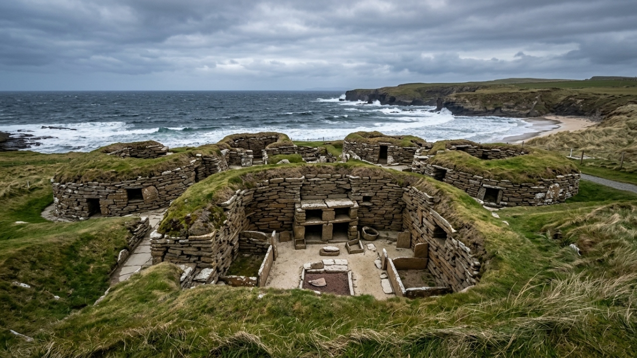 Pesquisadores analisaram a vila neolítica de Skara Brae que possui móveis de pedra intactos e sistemas de drenagem, construídos há 5.000 anos antes mesmo da fundação das grandes pirâmides do Egito antigo