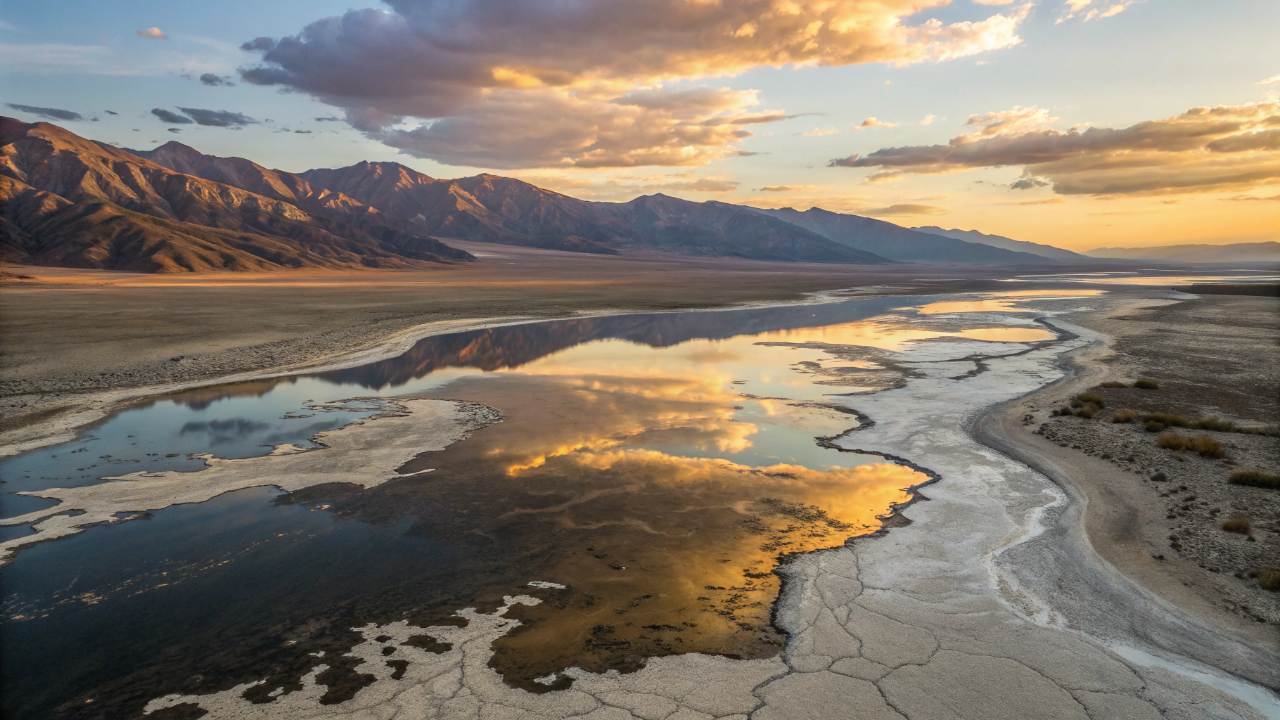 Antigo lago pré-histórico que estava seco há milhares de anos ressurge de forma espetacular no Vale da Morte