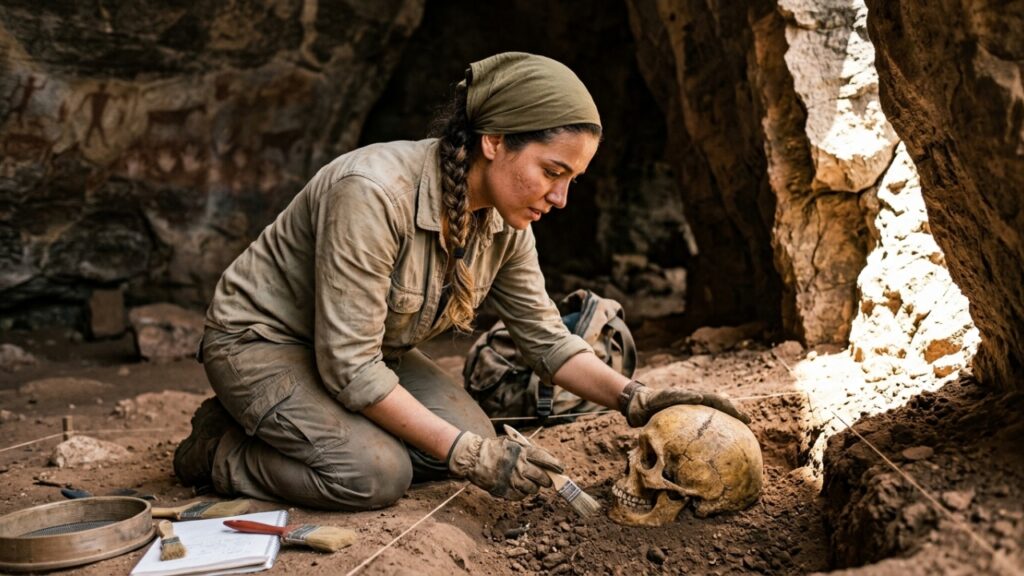 Escavação em caverna localiza 12 esqueletos com 10 mil anos e análise de DNA revela migrações de três continentes que formaram as primeiras civilizações agora