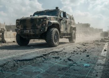 Os laboratórios do Exército dos EUA criaram um veículo que projeta mapas em realidade aumentada do que existe abaixo do asfalto