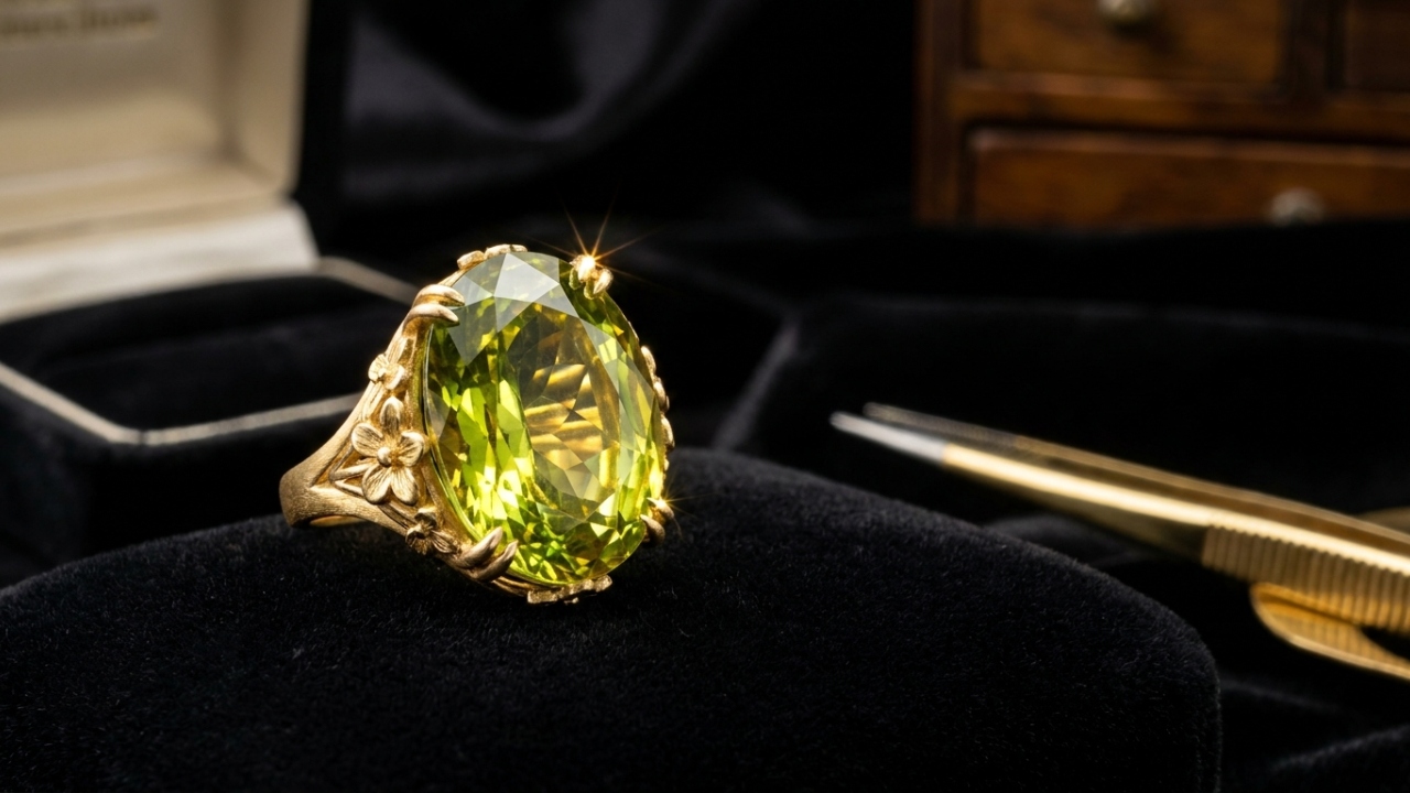 Esqueça a esmeralda, pois esta gema verde-amarela de 1944 só existe no Brasil e surge como um tesouro raro na alta joalheria