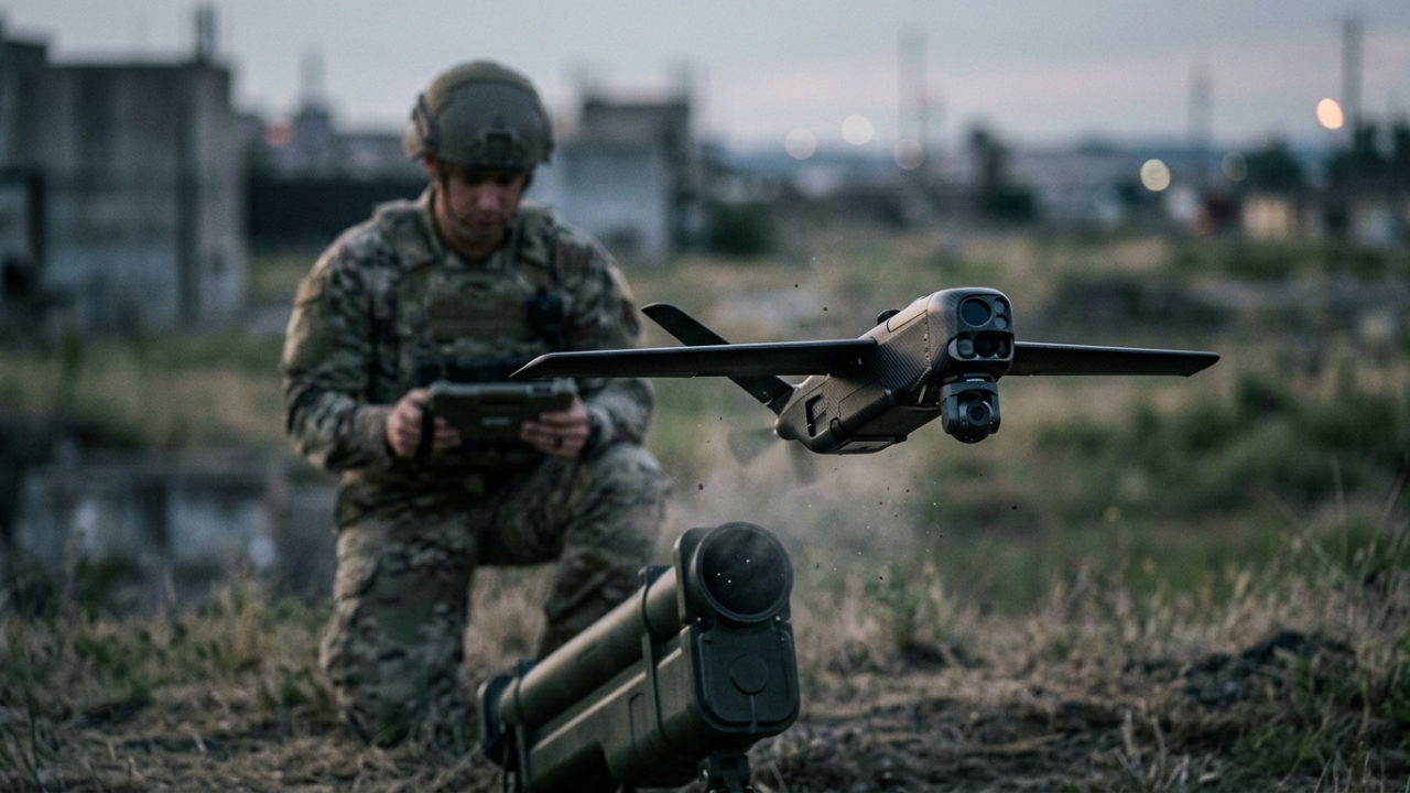 O drone que cabe em uma mochila e destrói tanques pesados a 180 km/h no momento do impacto
