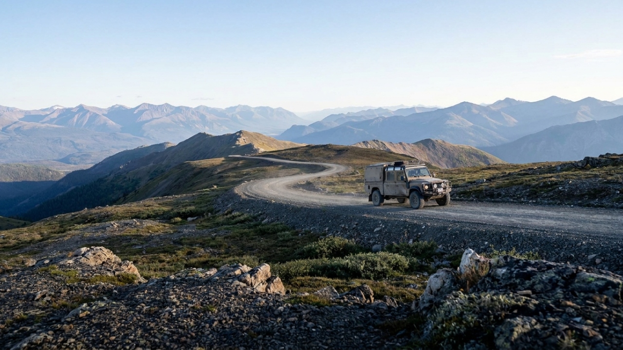 Com 127 km de extensão sobre picos de montanhas, a estrada na fronteira americana oferece um dos trajetos de maior altitude da região