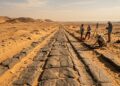 Cientistas descobrem estrada pavimentada de cinco mil anos no deserto do Egito que era utilizada para transportar blocos gigantes de granito destinados à construção de monumentos reais