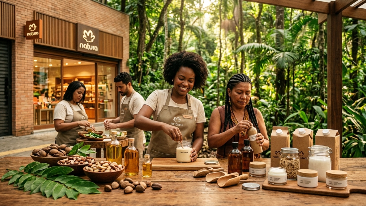 Criada em 1969 por Luiz Seabra, a Natura revolucionou o setor de cosméticos ao integrar ingredientes da biodiversidade amazônica em seus produtos