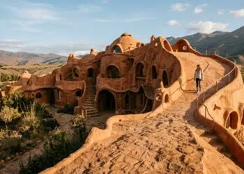 Com 500 metros quadrados de argila cozida, a casa na Colômbia surge como a maior peça de cerâmica do mundo e um marco da construção