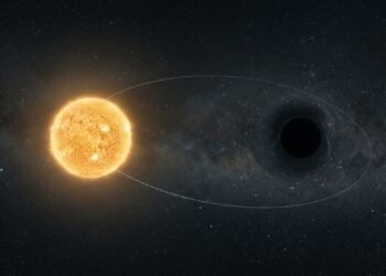 Astrônomos identificam o buraco negro mais próximo da Terra localizado a apenas 1.500 anos luz e estudam como o objeto massivo influencia as estrelas vizinhas em sua órbita silenciosa