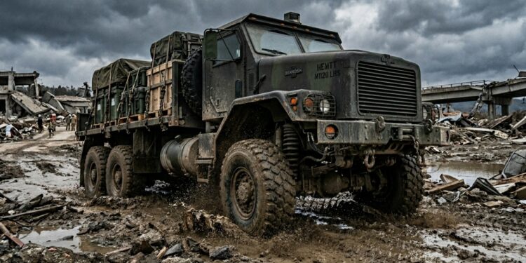 O veículo de 8 rodas que entrega suprimentos onde terremotos apagaram todas as estradas do mapa