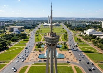 Projetada por Lúcio Costa em 1967, a estrutura de 224 metros de altura domina o horizonte da capital com seu mirante panorâmico único