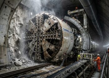 O colossal túnel ferroviário de 50 quilômetros escavado sob o leito do mar no Canal da Mancha que uniu fisicamente e estruturalmente a ilha da Grã Bretanha ao continente europeu em uma das maiores obras de engenharia civil