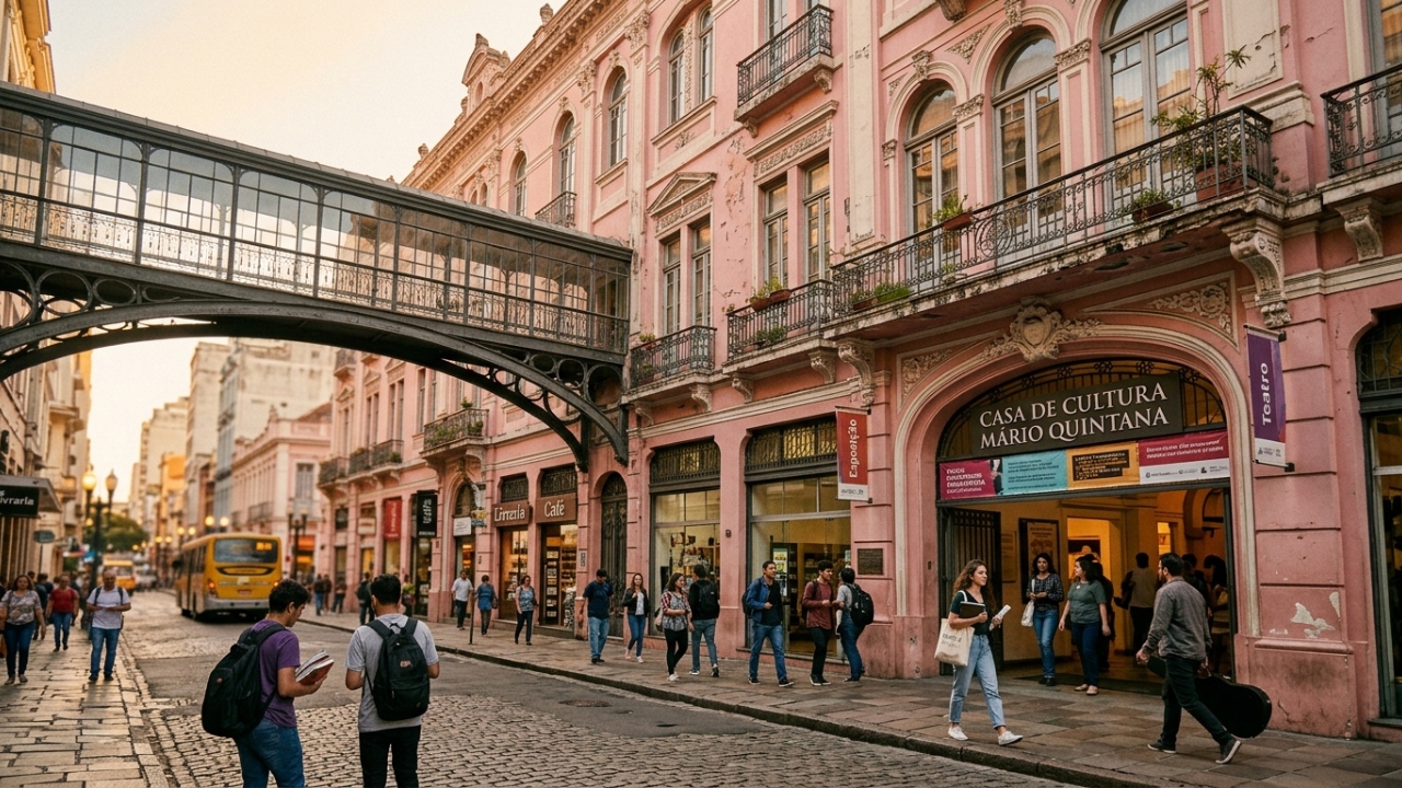 Instalada no antigo Hotel Majestic de 1933, a estrutura de estilo eclético tornou-se um dos maiores e mais expressivos símbolos culturais do Rio Grande do Sul