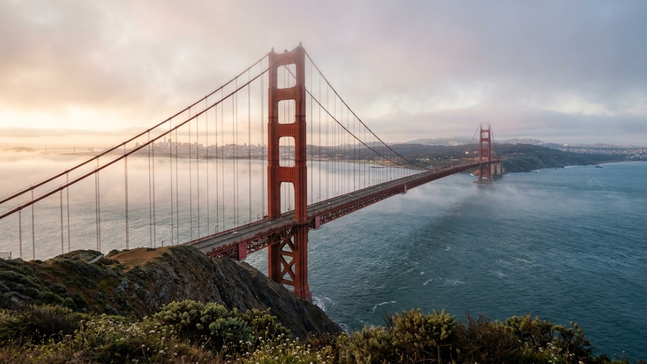 Com 2.737 metros de extensão e 227 de altura, a icônica ponte suspensa americana é um dos maiores marcos da engenharia mundial