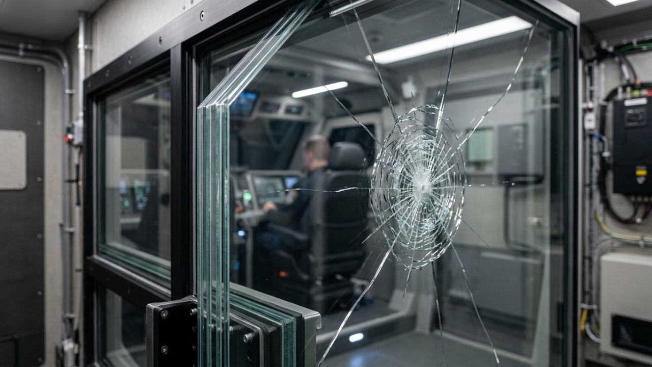 O vidro blindado moderno aguenta tiro de fuzil e ainda mantém a visão perfeita de quem está atrás dele