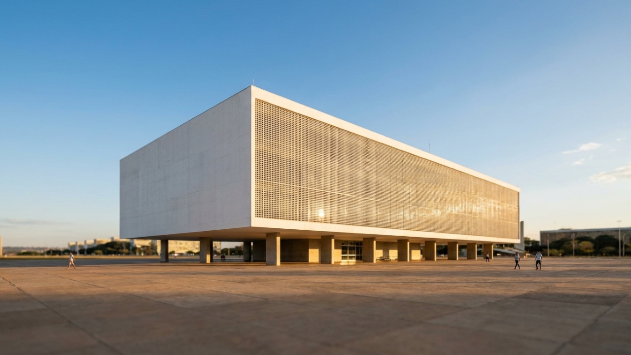 Com 14.000 m² e o traço de Niemeyer, a Biblioteca Nacional de Brasília surge como um recorde de design moderno e cultura