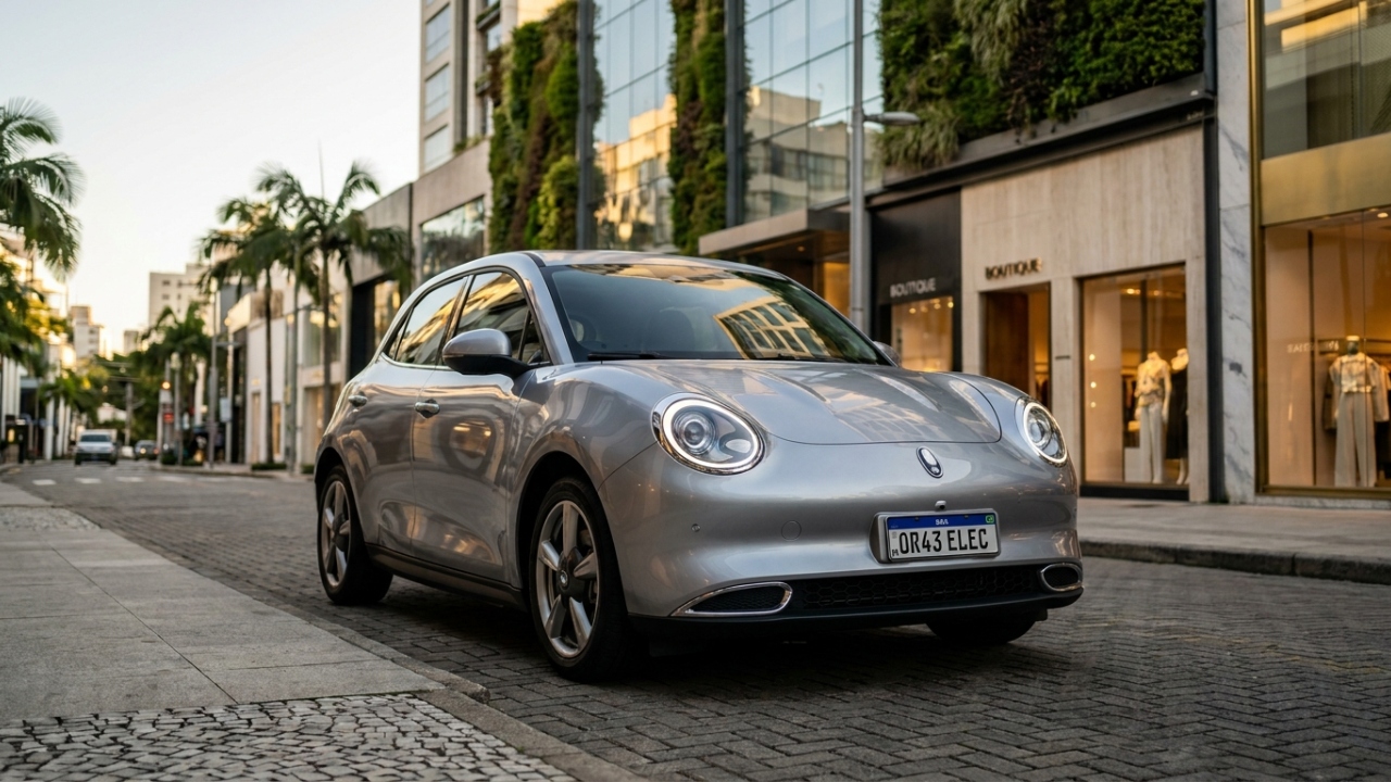 Com 171 cavalos de potência e design retrô, o hatch elétrico chinês alcança nota máxima em segurança nos testes globais