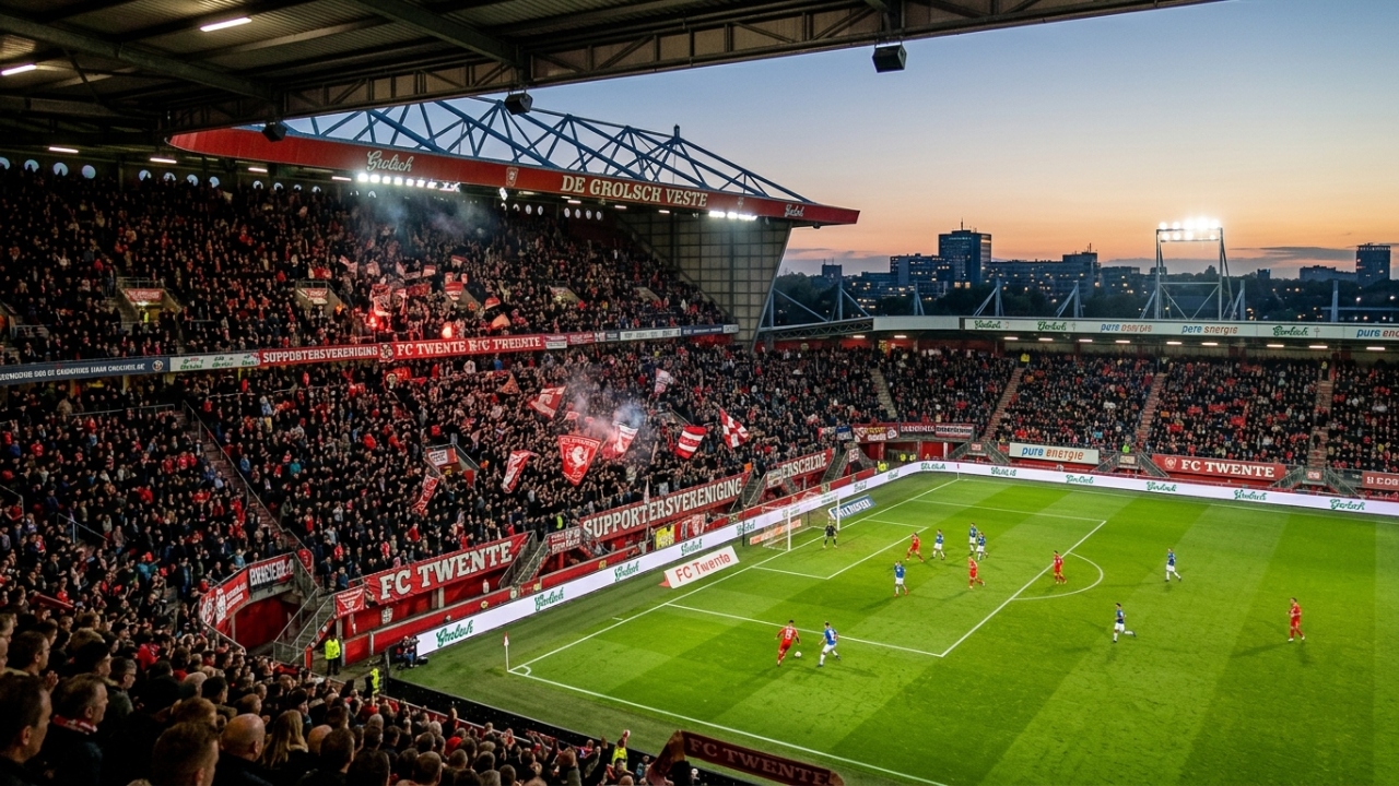 Com 30.205 assentos e um design que prioriza a visão do campo, o estádio em Enschede virou a casa tecnológica e sustentável do FC Twente