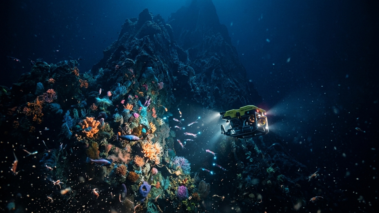 Oceanógrafos descobrem montanha submersa maior que o Monte Olimpo e mais de 100 novas espécies marinhas