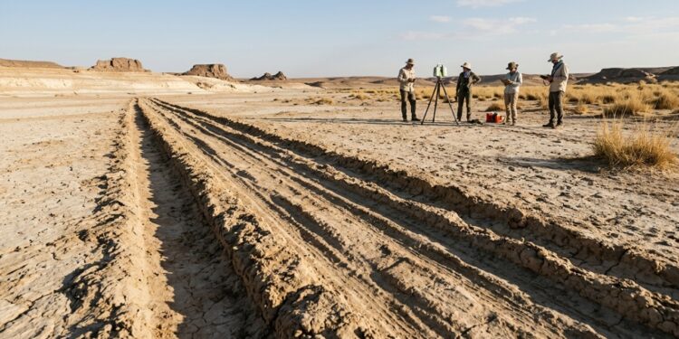 Cientistas analisam marcas de pneus em leito de lago seco de 10 mil anos e descobrem que veículos pesados cruzaram o Saara quando ele era verde