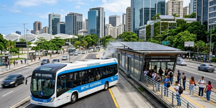 Ônibus de hidrogênio produzido no Brasil que percorre 450 km com um único tanque vira a solução para o transporte urbano com zero emissão de carbono em 2026