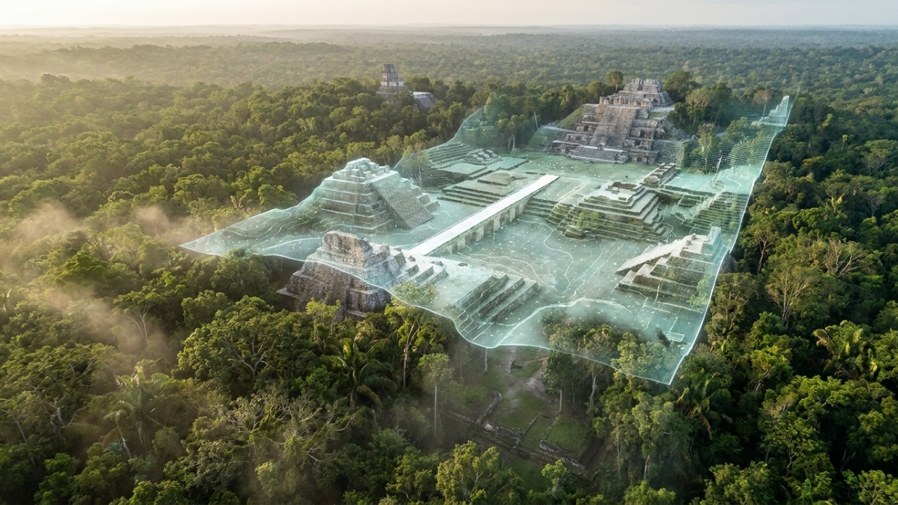 Mapeada por lasers na selva tropical, a antiga metrópole com 60 mil estruturas de pedra revela superestradas que conectavam milhões de pessoas
